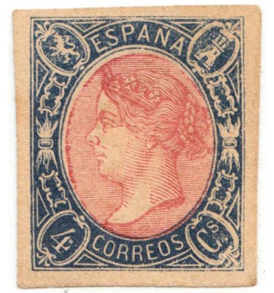1865. Isabel II. Ensayo. Gálvez 329