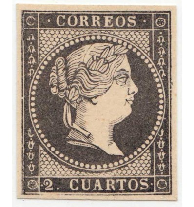 1859. Isabel II. Prueba punzón. Gálvez 201