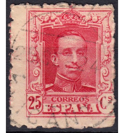 1922. Alfonso XIII. Vaquer. Variedad de dentado 61/2. Alicante. Edifil 317 (no catalogado)