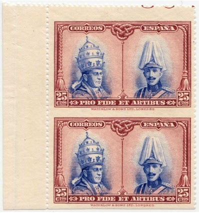 1928. Excavaciones catacumba romana San Dámaso. Variedad perforación. Edifil 409sh y no catalogada