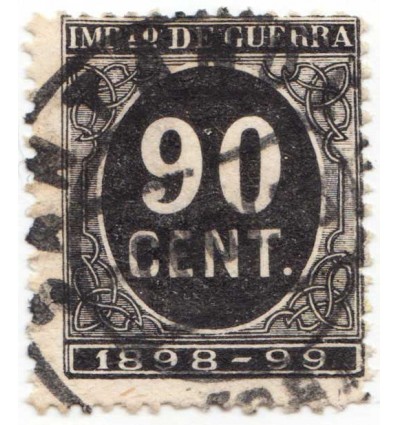 1898ca. Impuesto guerra. Santander (Cantabria). Fiscal. Uso postal. Edfil IG30