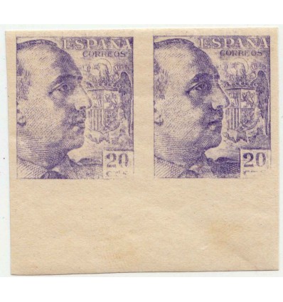 1939. Franco. Variedad impresión. Edifil 922 s/d no catalogada