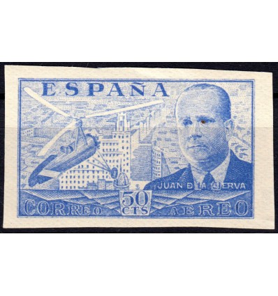1939. Juan de la Cierva. Error. Variedad. Color cambiado. Edifil 880ccs