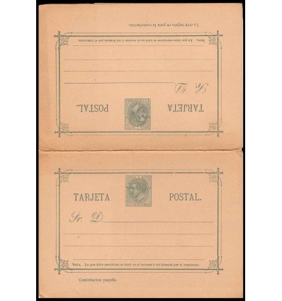 1882. Alfonso XII. Entero postal. Edifil 12