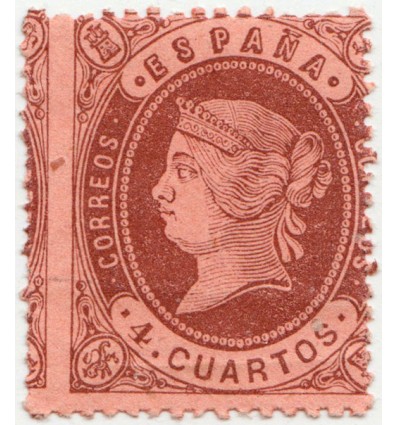 1862. Isabel II. Variedad dentado 15. Edifil 58bd