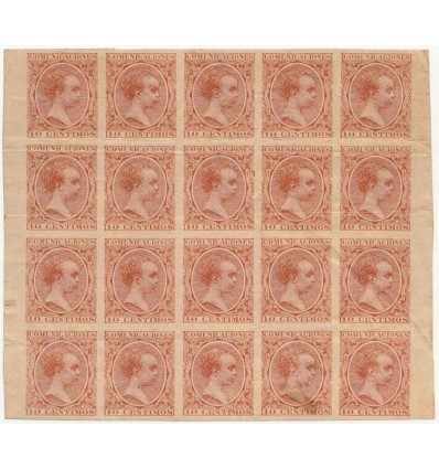 1889. Alfonso XIII. Pelón. Edifil 217s