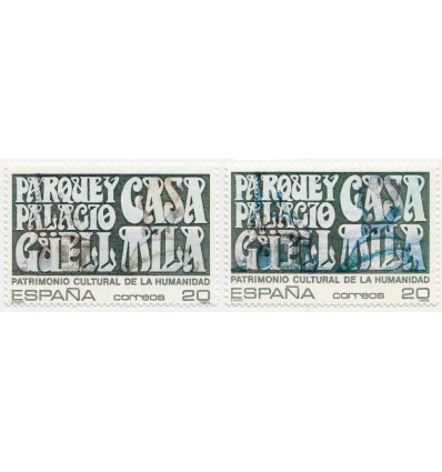 1989. Palacio Güel y Casa Milá. Variedad color. Edifil 3038