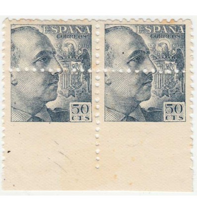1939. Franco. Variedad perforación. Edifil 927dh