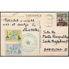 1963. Tarjeta postal XXIV Congreso Hispano Esperanto Barcelona. Viñetas esperantistas. Edifil 1514