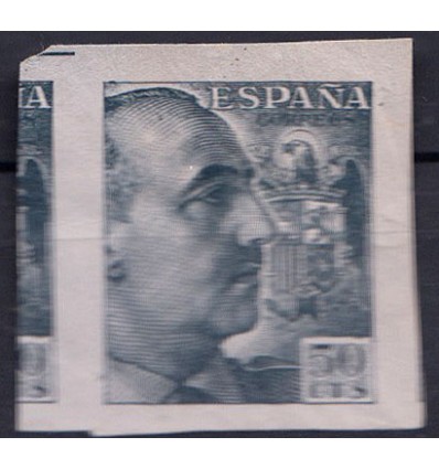1940. Franco. Ensayo plancha. Edifil 927. Gálvez 3649