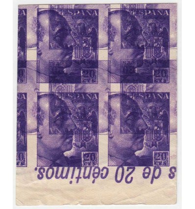 1940. Franco. Maculatura. Edifil 922, 925. Gálvez 3662